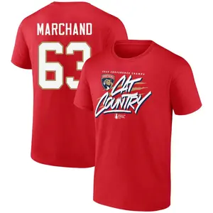 Men's Brad Marchand Florida Panthers Red 2023 Eastern Conference Champions Home Ice T-Shirt