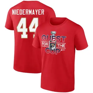 Men's Rob Niedermayer Florida Panthers Red 2023 Stanley Cup Final Quest T-Shirt