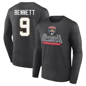 Men's Sam Bennett Florida Panthers Heather Charcoal 2023 Eastern Conference Champions Long Sleeve T-Shirt
