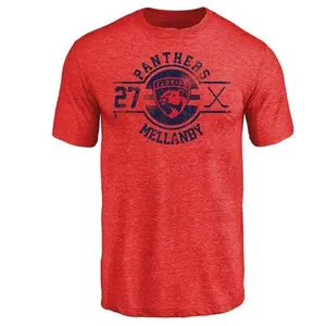 Men's Scott Mellanby Florida Panthers Insignia Tri-Blend T-Shirt - Red