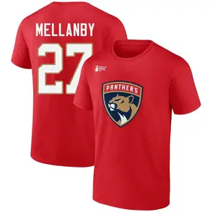Men's Scott Mellanby Florida Panthers Red 2023 Stanley Cup Final Name & Number T-Shirt