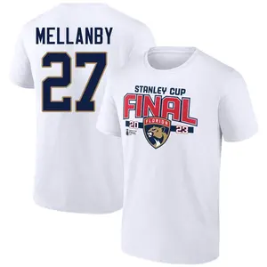 Men's Scott Mellanby Florida Panthers White 2023 Stanley Cup Final T-Shirt