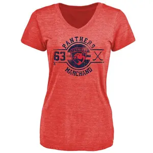 Women's Brad Marchand Florida Panthers Insignia Tri-Blend T-Shirt - Red
