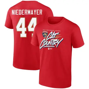 Youth Rob Niedermayer Florida Panthers Red 2023 Eastern Conference Champions Home Ice T-Shirt