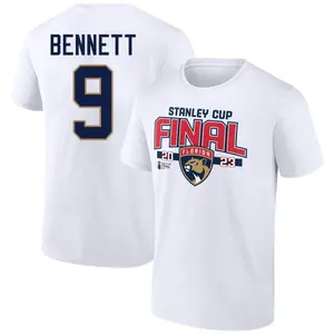 Youth Sam Bennett Florida Panthers White 2023 Stanley Cup Final T-Shirt